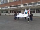 Passation du drapeau olympique à l'école Fontaine